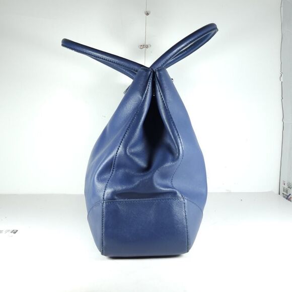 Tory Burch Robinson East West Blue Leather Large Top Handle Tote Bag Handbag - Picture 5 of 16